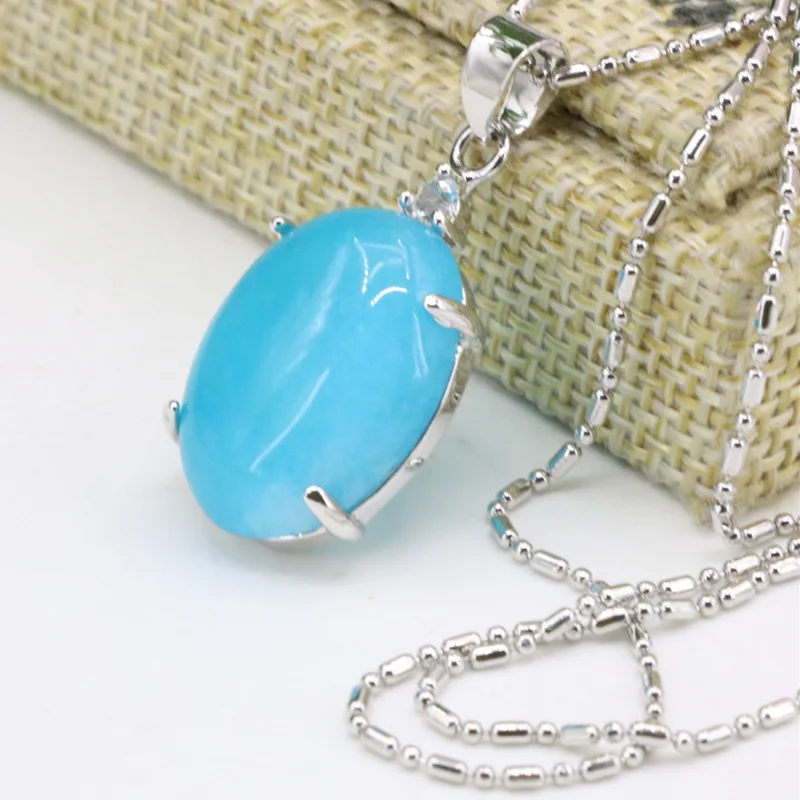 Цепочка с подвеской женская из натурального камня 15 х28 мм|jade pendant|oval pendantpendants for women