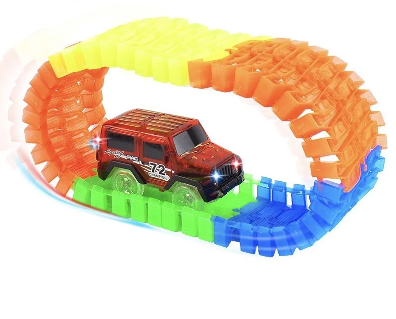 Diecast DIY игрушка головоломка американские горки трек электронная автомобиль