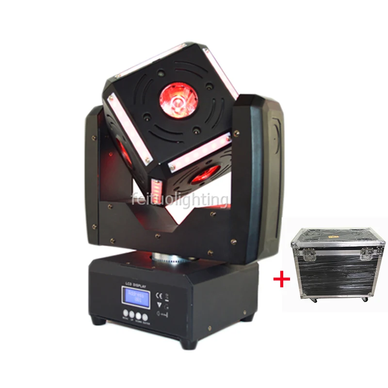 2 шт. + Flycase уникальный кубический светодиодный луч движущийся головной свет 6x12 Вт