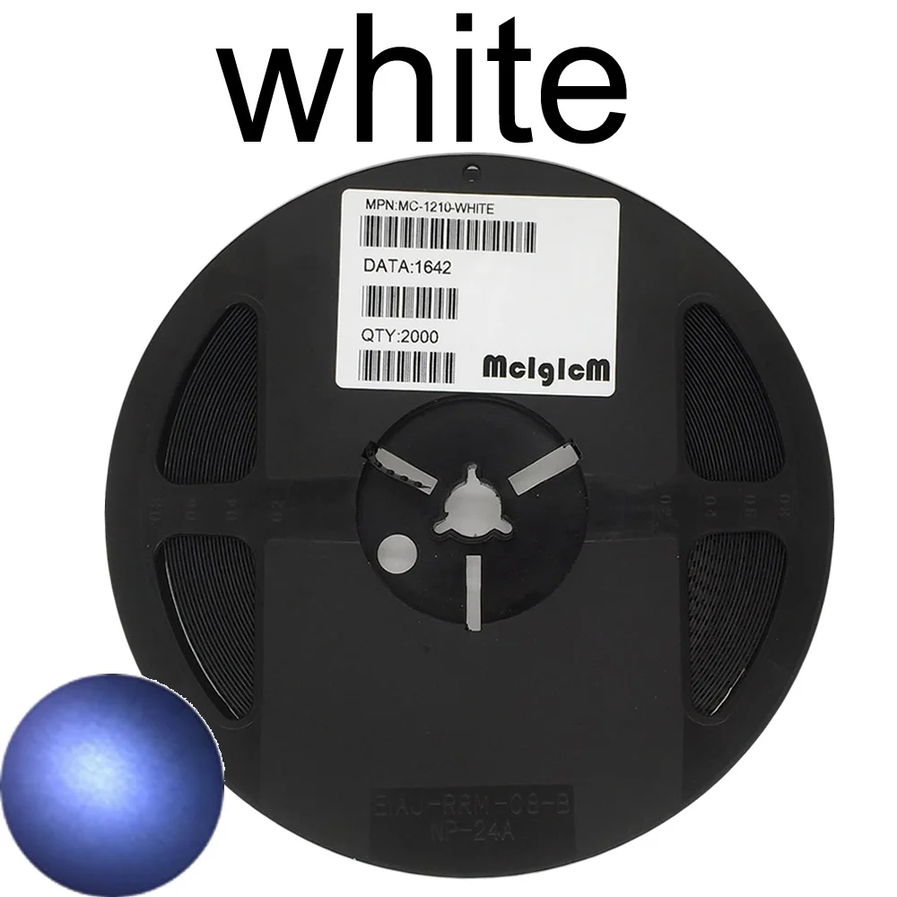 McIgIcM 2000 шт. 3528 1210 SMD светодиодный светильник красный желтый зеленый синий белый - Цвет: white