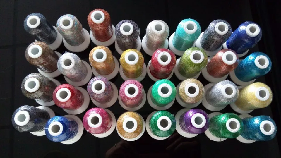 Популярный бренд Simthread популярная металлическая нить для вышивки 500 м +