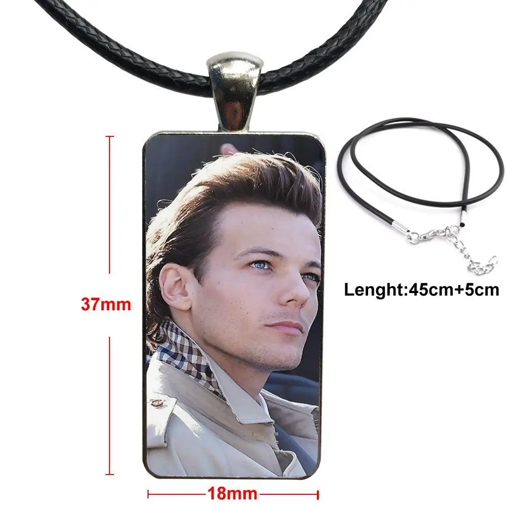 Louis Tomlinson One Direction For Women High Quality Girls Necklace Fashion Long Chain With Rectangle Jewelry | Украшения и