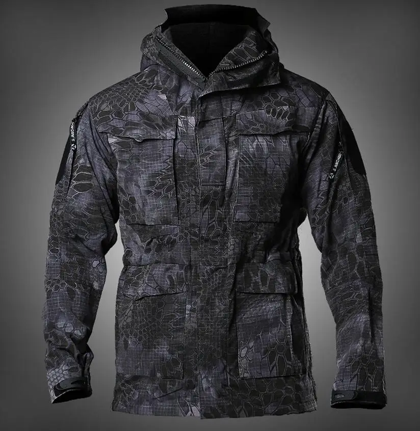 Black Snake Новинка, мужская одежда M65, Британская, американская, Армейская, военная, полевая, куртки, зима/осень, водонепроницаемая, летная, пилот, пальто, толстовка, ветровка, четыре цвета - Цвет: Black Snake