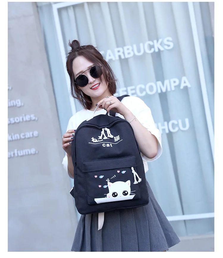 4pcs Backpack Cartoon School Bags For Girls Boys Child Backpack Schoolbag Lovely Kids Bags Printing Mochilas Escolares Infantis