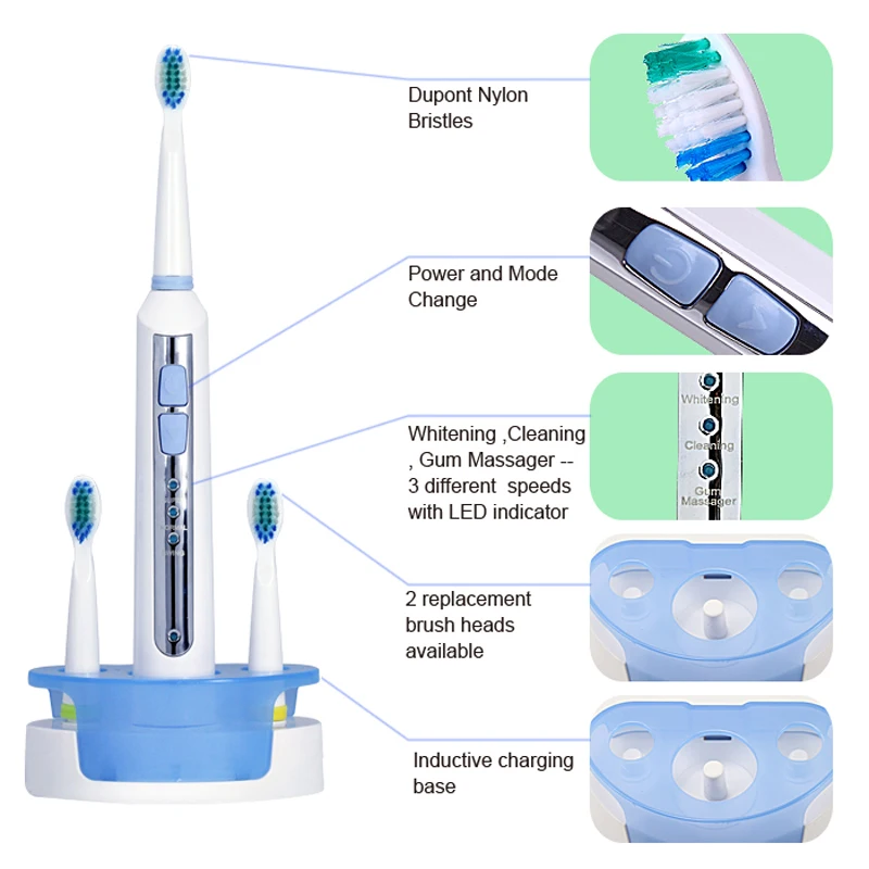 SEAGO официальная перезаряжаемая ультразвуковая зубная щетка Индуктивная
