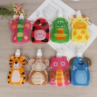 1pcs 380ml cartoon reusable food pouch baby packaging reusable squeeze pouch plastic smoothie squeeze bags refillable lock bag