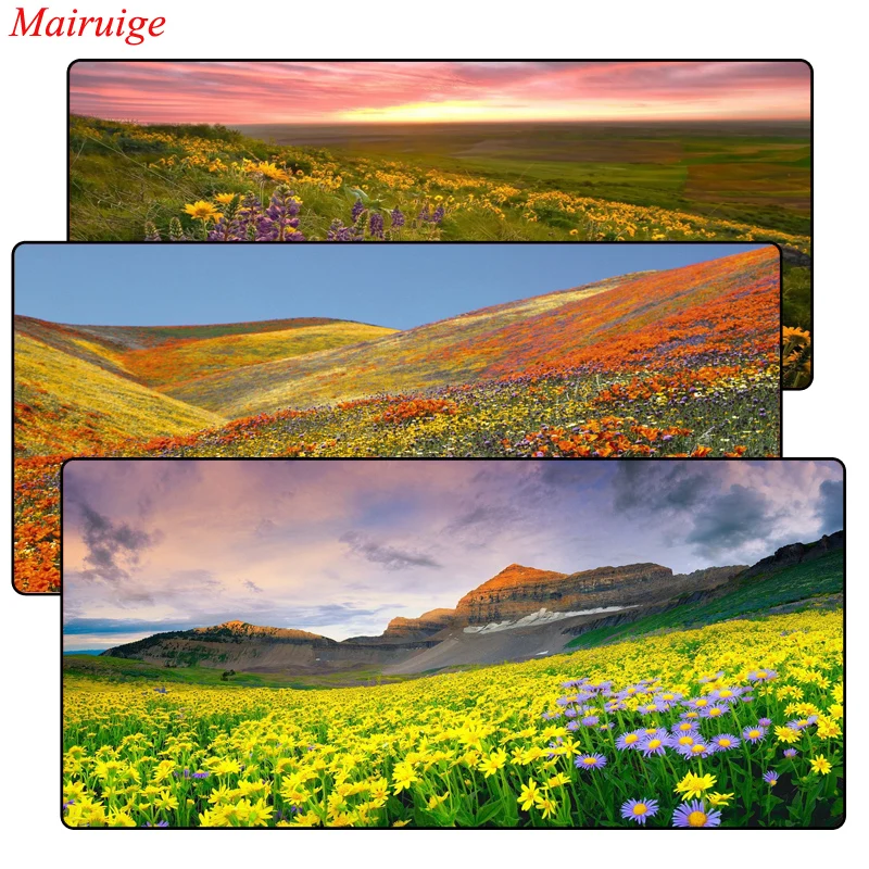 

Mairuige Valley Of flowers Gaming Mouse Pad Locking Edge Large Mouse Mat PC Computer Laptop Mouse pad for CS GO dota 2 lol