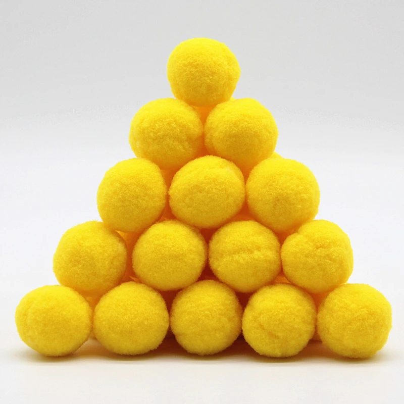 05 yellow 30 г(30 шт.) помпон 30 мм смешанный разноцветный DIY мягкие шарики-Помпоны для украшения дома свадьбы для шитья на ткани аксессуары - Цвет: 05 yellow