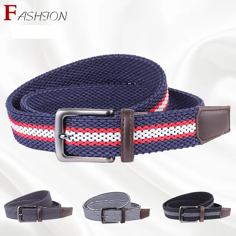 

unisex women men jeans dress cacual Braided Elastic Stretch Belt