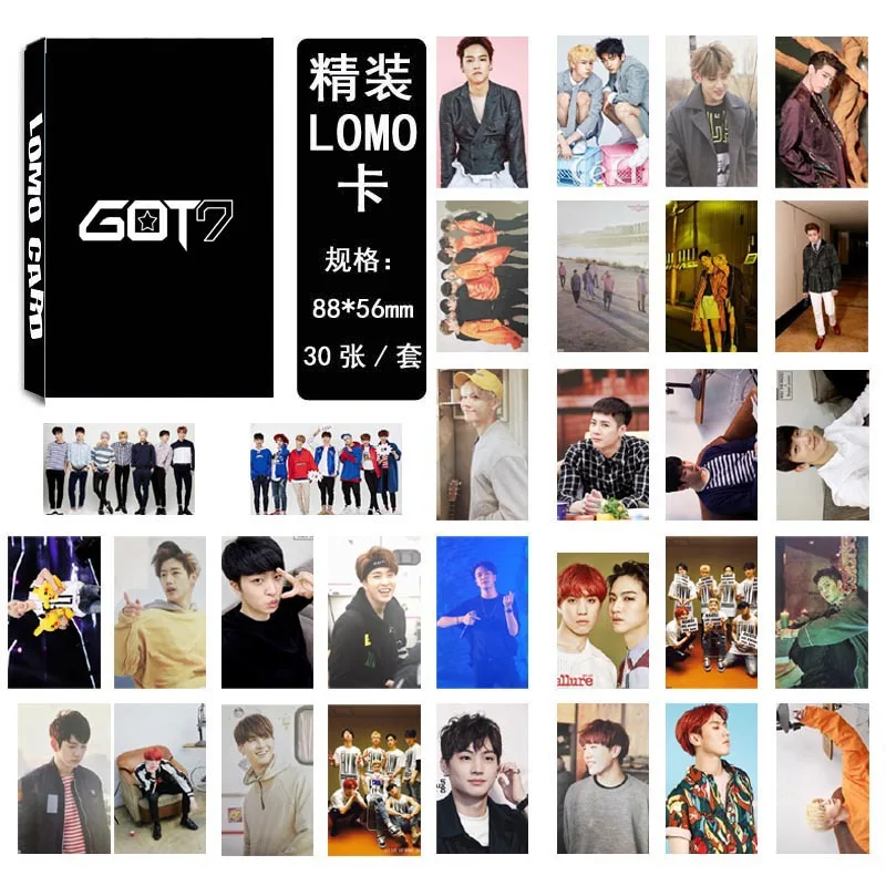 [MYKPOP]GOT7 Mark/Jackson/JB LOMO карты бумага фото карта HD Фотокарта SA18030326|got7 mark|got7 jacksonjackson got7 |