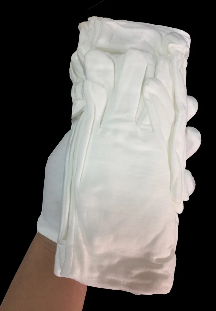 Перчатки защитные белые из натурального хлопка 12 пар|Защитные перчатки| |