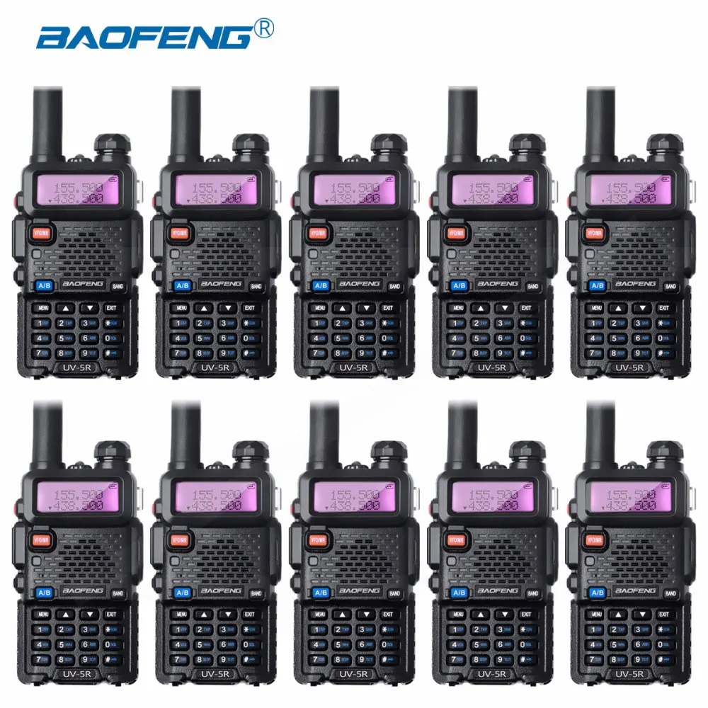 Рация Bao Feng UV 5R 10 шт. оптовая продажа Baofeng UV5R CB радио VHF UHF двухдиапазонное