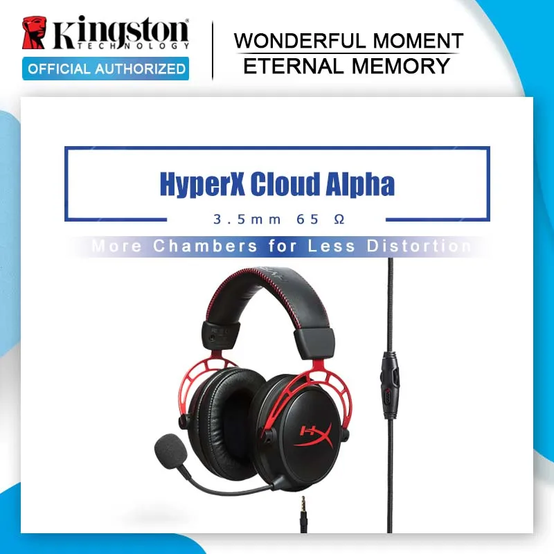 Игровая гарнитура kingston HyperX Cloud Alpha с микрофоном для ПК PS4 Xbox мобильных устройств