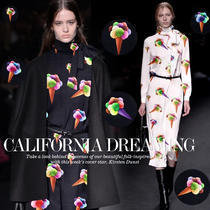 Шелковый двойной креп шелк ткань платье-футболка платье Красочные Мороженое