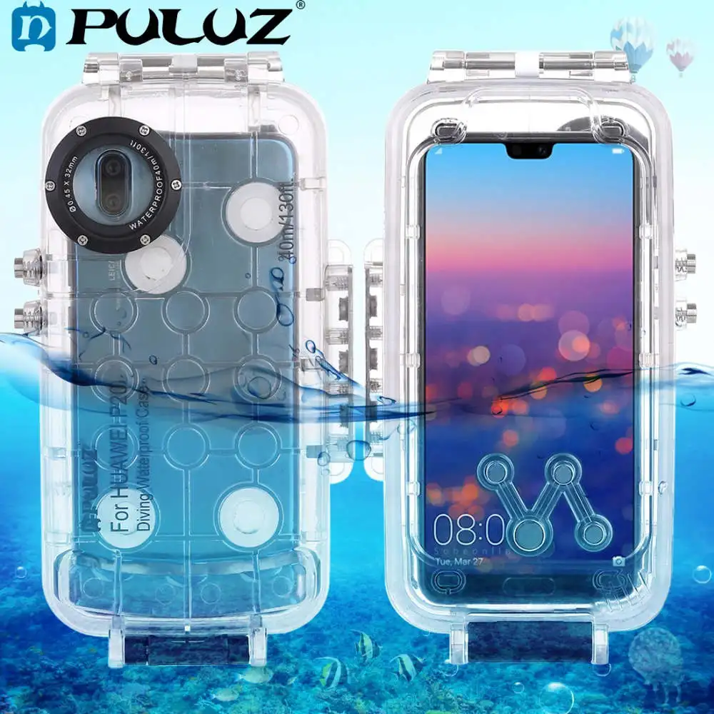 for Huawei P20 Pro PULUZ 40 м/130ft для подводного погружения и дайвинга телефон Защитный чехол для iPhone XS XR 8/7 плюс для huawei P20 PRO для Galaxy S9 - Цвет: for Huawei P20 Pro