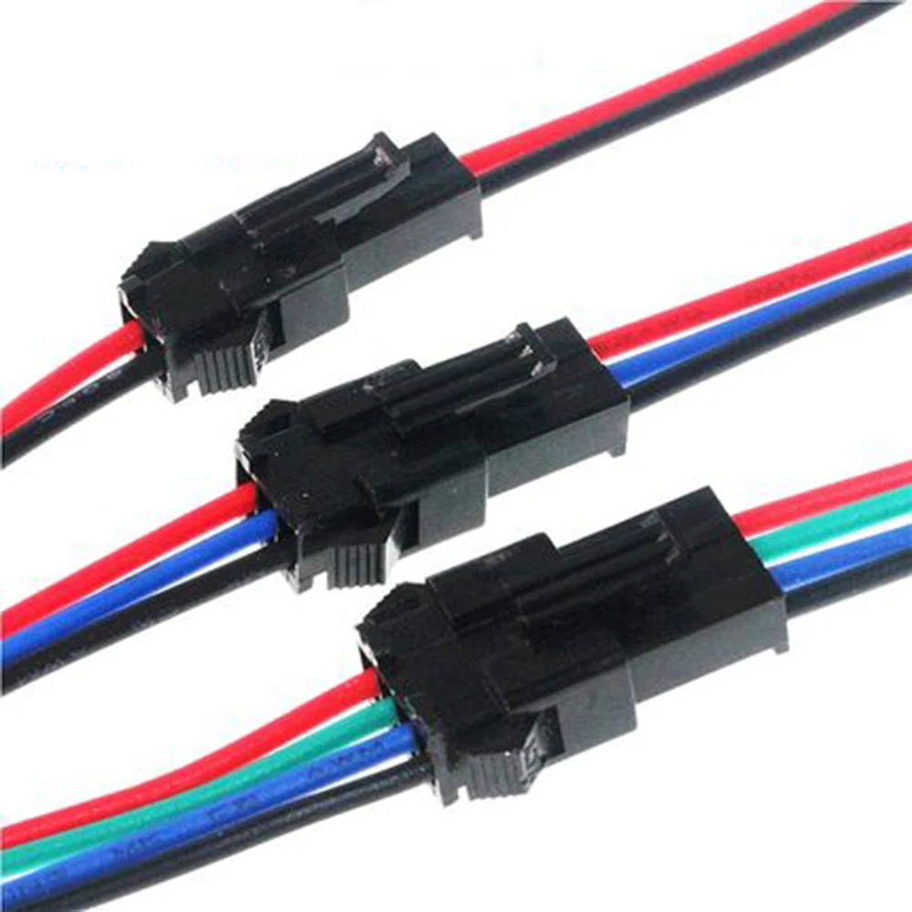 JST SM 3-контактный разъем штекер-гнездо провода кабеля для светодиодной ленты