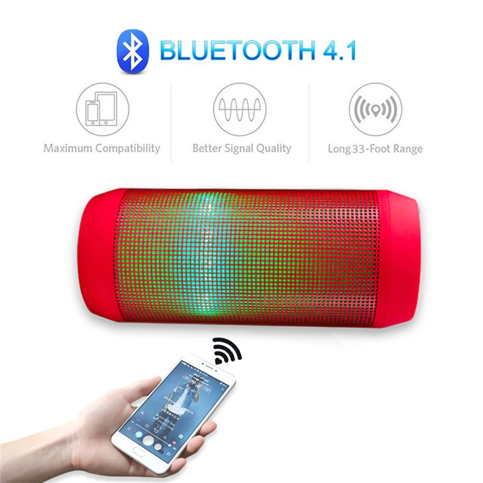 Беспроводной Bluetooth динамик портативный светодиодный мигающий светильник