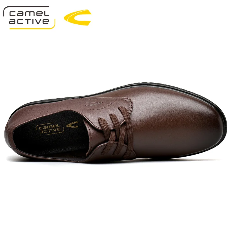 Camel Active/Новинка года; мужские черные туфли-оксфорды на шнуровке для свадьбы; обувь из натуральной кожи; сезон весна-осень; вечерние мужские туфли в деловом стиле; коричневые туфли
