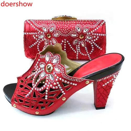 Doershow Горячая распродажа! итальянская женская обувь и сумка в комплекте