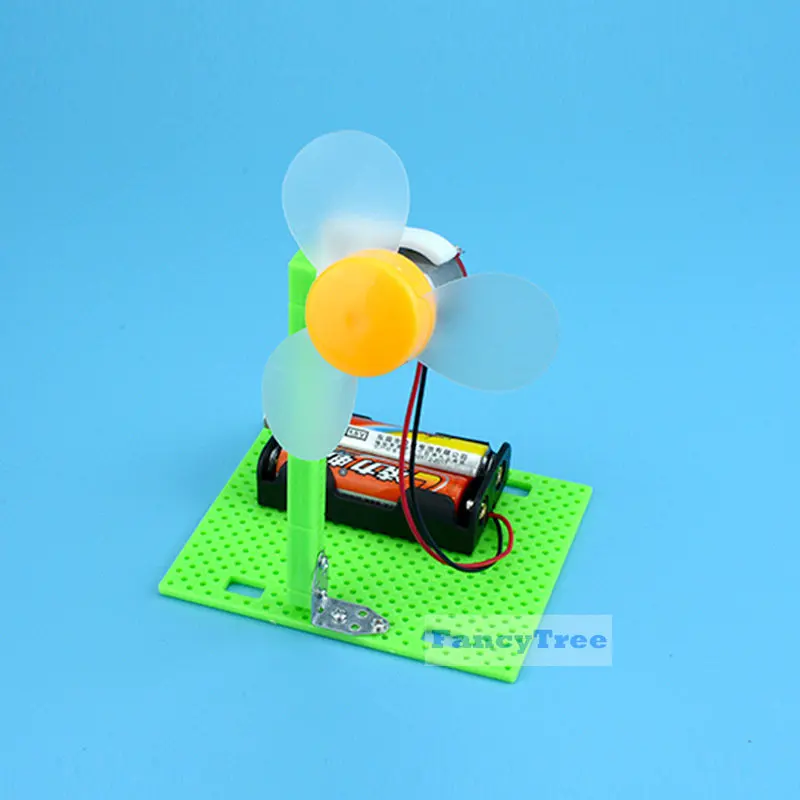 

children's physics experiment equipment diy kit soft Electric Fan Model Science experiment Tecnologia steam toys