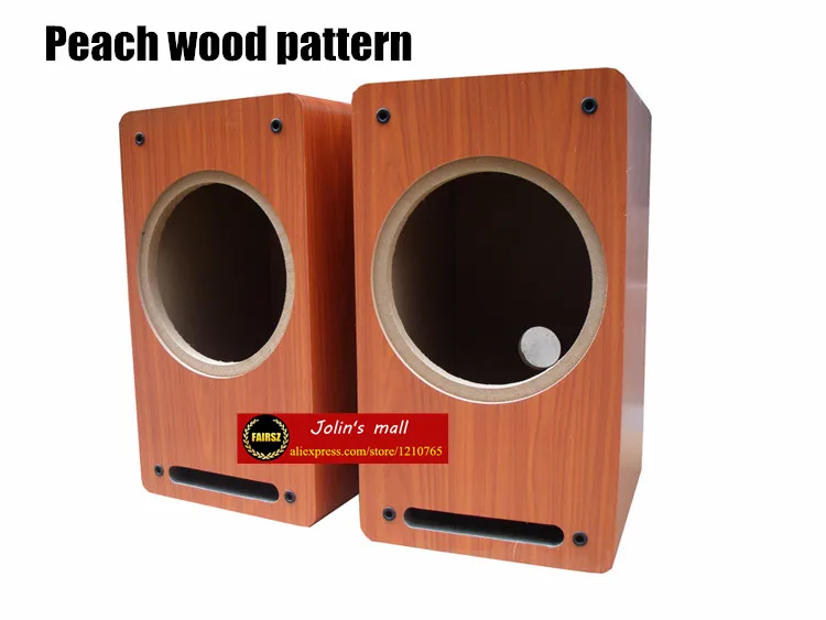peach wood color 8 дюймов Полнодиапазонный лабиринт книжная полка динамик коробка корпус 240*420*260 мм DIY деревянный сабвуфер пустой чехол 2 шт./лот - Цвет: peach wood color