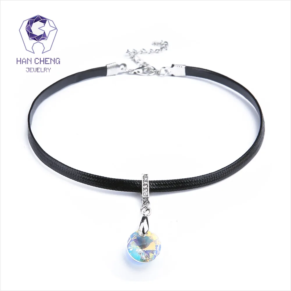 Новинка модное ожерелье HanCheng с подвеской крестом/листьями/круглым разноцветным