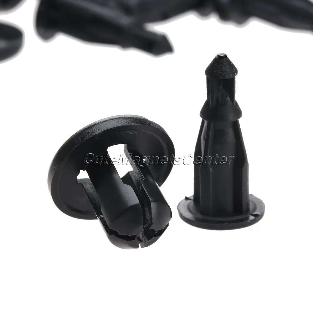

50Pcs Plastic Auto Clip Front Bumper Nylon Retainer Plastic Push Type Clip Auto Fastener Clip For Honda Car Styling Inner Fender