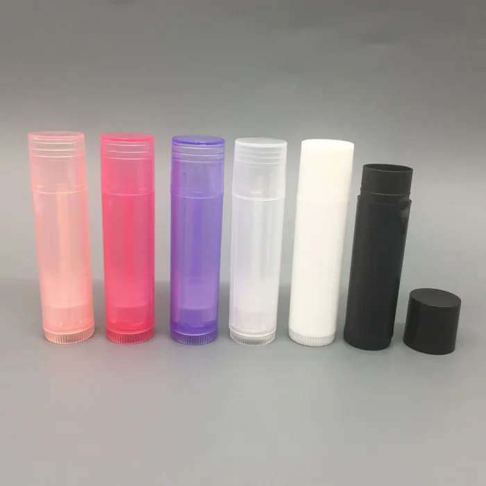 

Free Shipping 100+2PCS 5g 5ml Empty Lip Balm Container Lip Stick Tube, Lipstick Tube Bottle, Sample Cosmetic Container, 6 colors