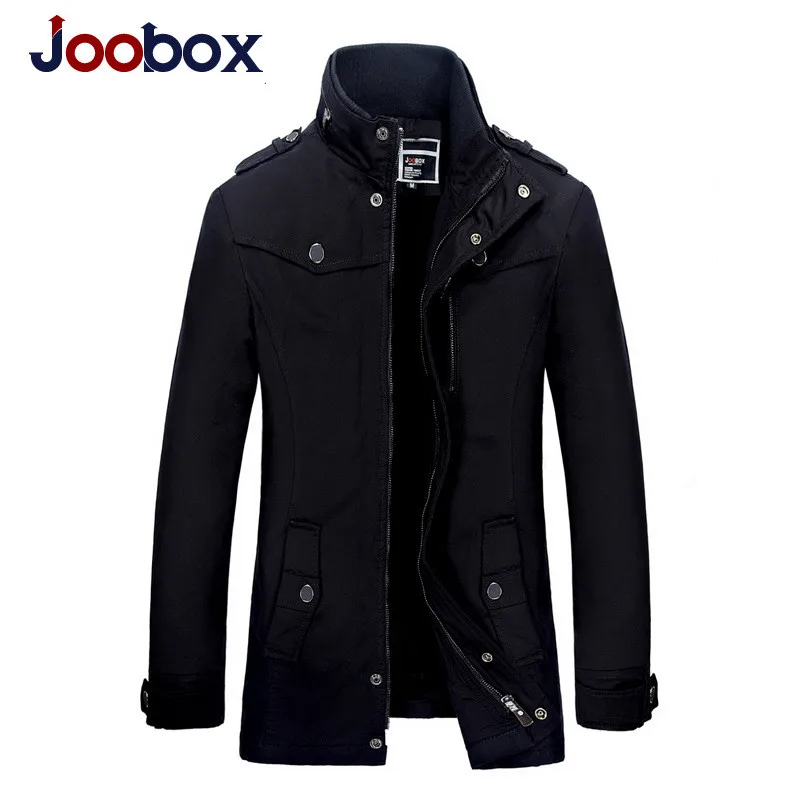 Фото JOOBOX 2018 осенне весенний длинный Тренч модный мужской 100% хлопок темно синее пальто JOOBOX 2018 осенне весенний длинный Тренч модный мужской 100% хлопок темно синее пальто