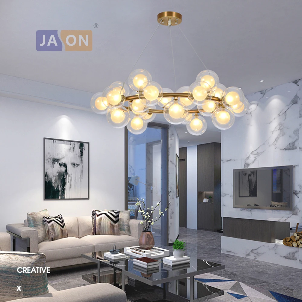 G9 Светодиодная Современная железная стеклянная белая золотистая черная круглая