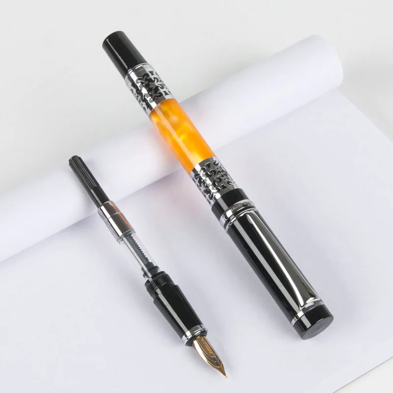 

luxury school Office Fountain Pen Bent Nib Calligraphy Pen Luxury Iraurita Interchangable Double Nibs Gift Writing Pens Box