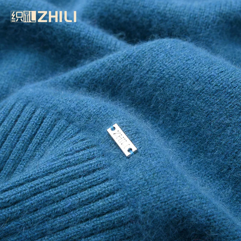 Мужской кашемировый свитер с круглым вырезом плотный Новый Зимний деловой