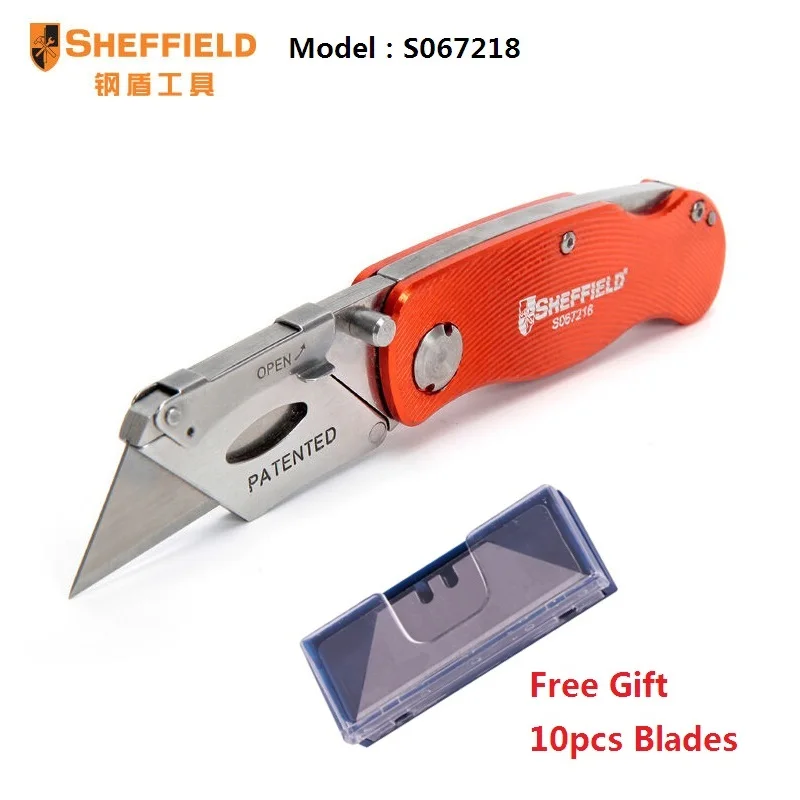 Knife S067218 Шеффилд Универсальный складной нож SK5 стальной нож сверхмощный нож многофункциональный нож для резки бумаги в принтере инструмент с 10 лезвиями - Цвет: Knife S067218