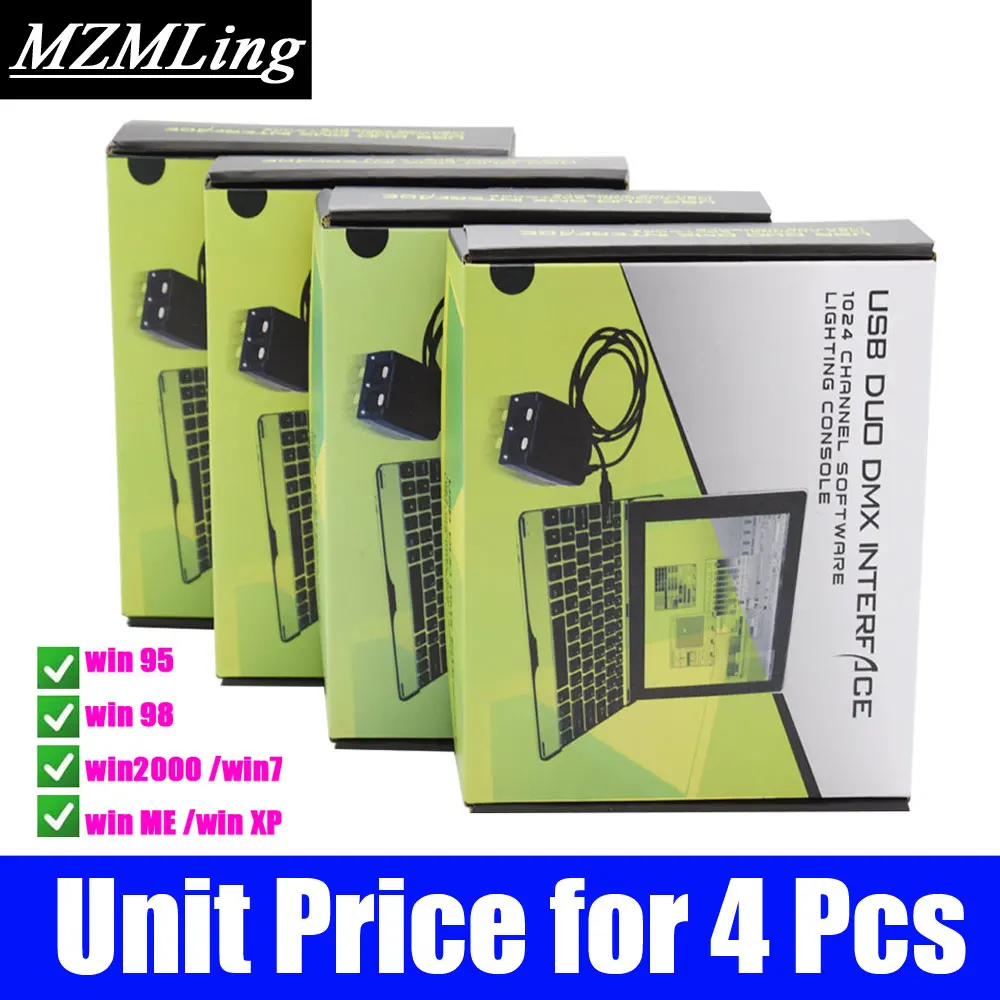 USB DMX 1024 контроллер Мартин DMX контроллер для сценический светильник/движущаяся головка светильник/луч светильник/Par Светильник/противотуманная машина - Цвет: Unit Price for 4 Pcs