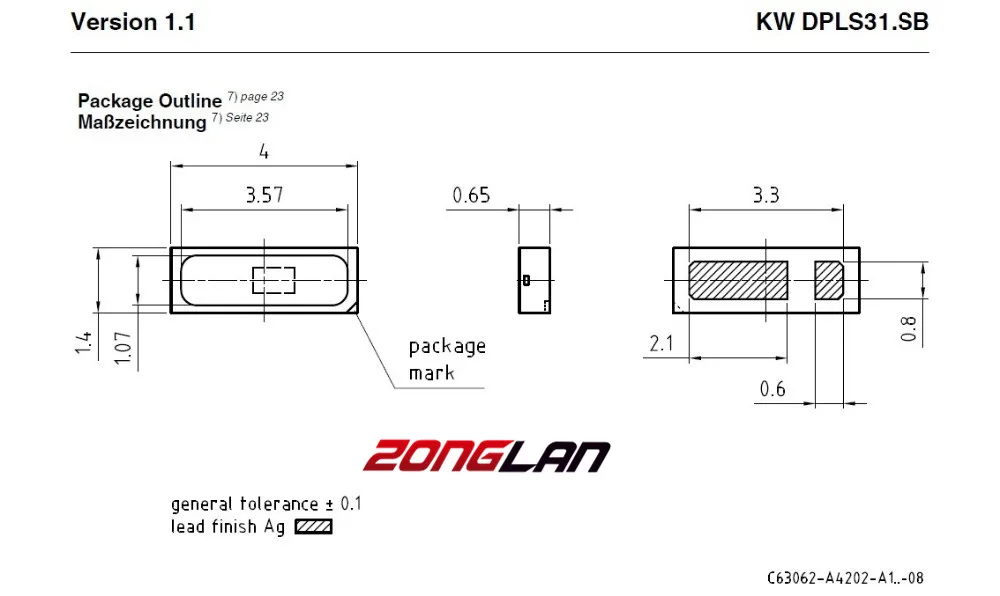 100 шт. OSRAM SYNIOS E4014 LED подсветка светодиоды средней мощности 0 5 Вт 3В 4014 холодный