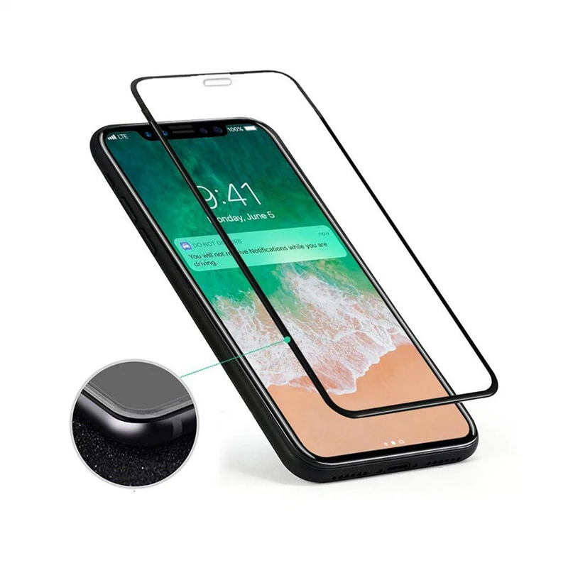 Закаленное стекло 5D с полным покрытием для iPhone X XS MAX XR Защитное Iphone 7 8 6 6S Plus 5 S SE 5C 5se
