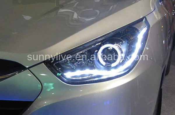 Налобный фонарь Tucson IX35 для HYUNDAI V1|angel eyes|ix35 ledled angel eyes |