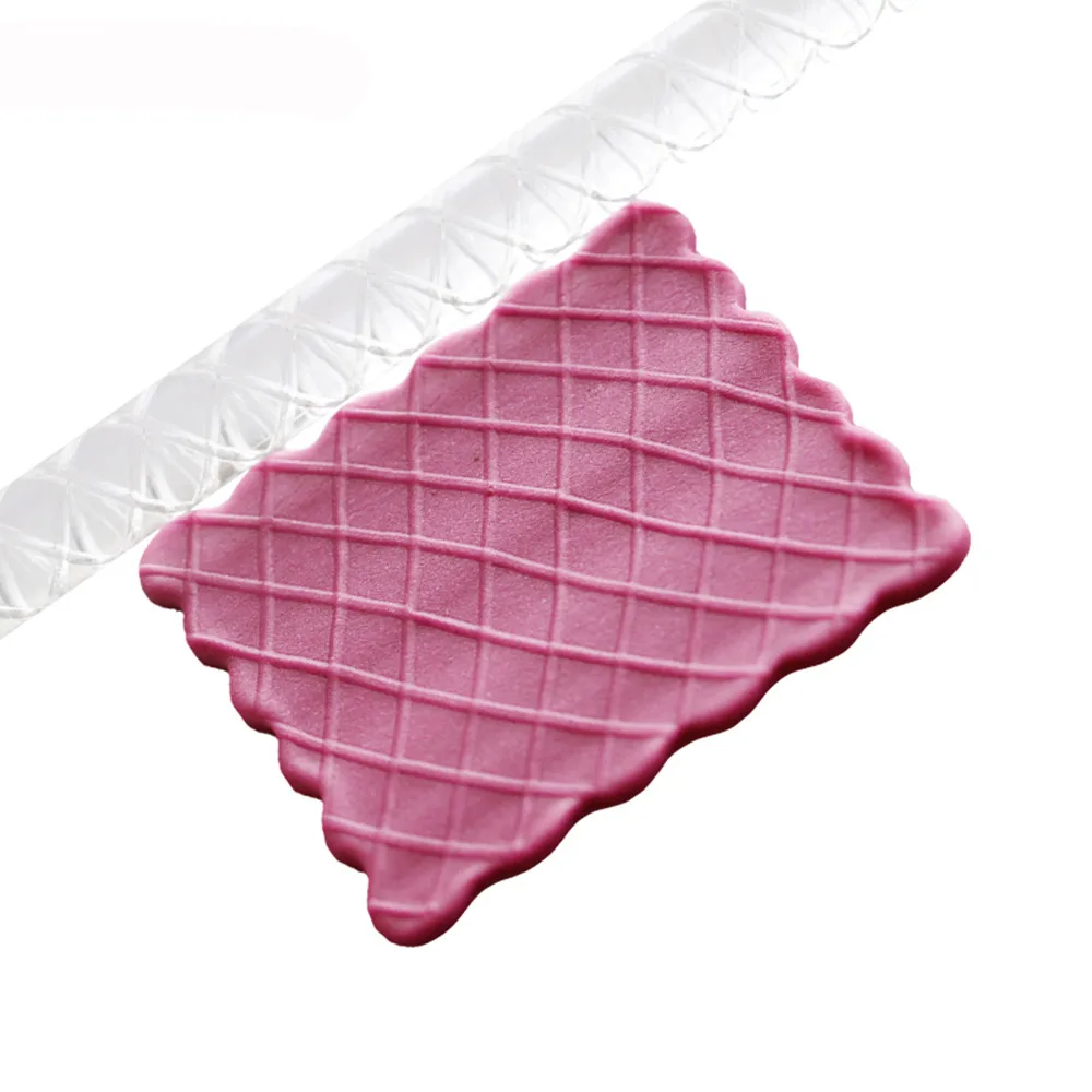 Rolling Pin Acrylic Sugar Craft Pastry Embossed Fondant Cake Cookie Cooking Tools Baking Decoration Tools