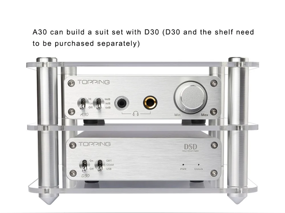 Topping A30 Hifi TPA6120A2 высококачественный усилитель Настольный усилитель для наушников 110 В до 240 В