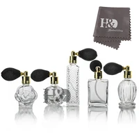 hd 5pcs vintage refillable clear perfume bottles glass empty spray bottle air freshener atomizer ball cosmetic containers