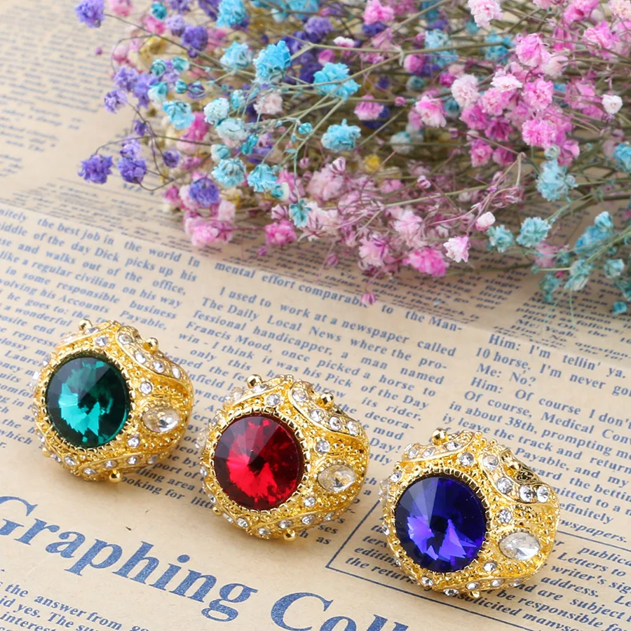 Новинка 2018 корона аксессуары кольцо для мужчин стеклянный камень циркон