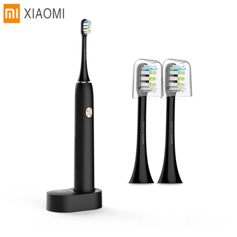 Xiaomi Soocare X3 Soocas Водонепроницаемая электрическая зубная щетка электрическая звуковая умная чистая Bluetooth Водонепроницаемая беспроводная зарядка - Цвет: add brush head