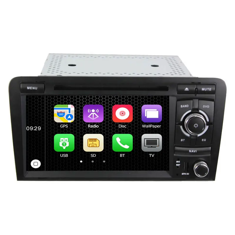 Два Din 7 дюймов Автомобильный dvd-плеер для Audi/A3/S3 2003-2012 Canbus радио gps Bluetooth навигация 1080P Навигация FM карта камера