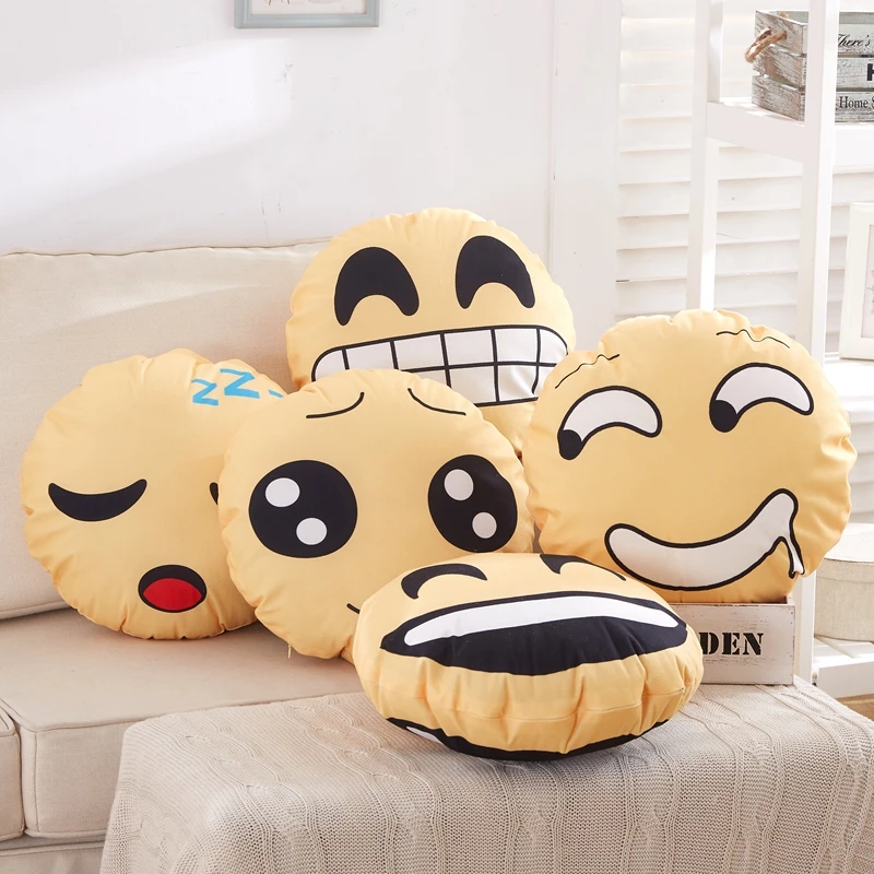 Кристальный мягкий плюшевый модный желтый смайлик декоративные подушки для дома