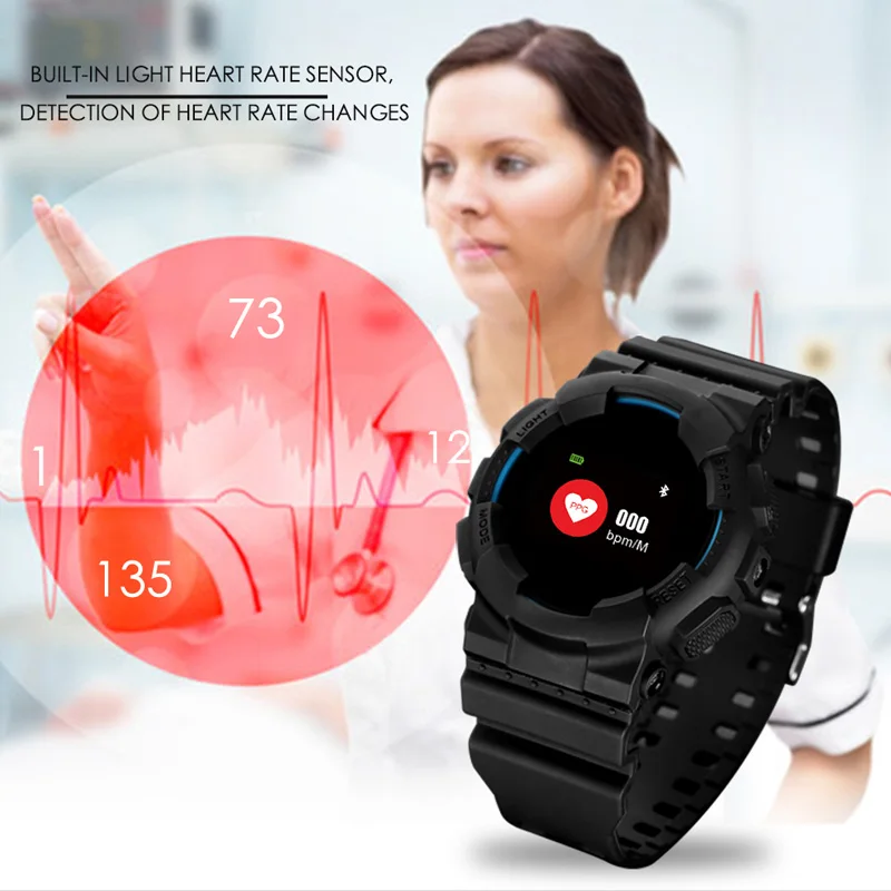 Чигу смарт-спортивные часы OLED Цвет Экран крови Давление монитор сердечного ритма
