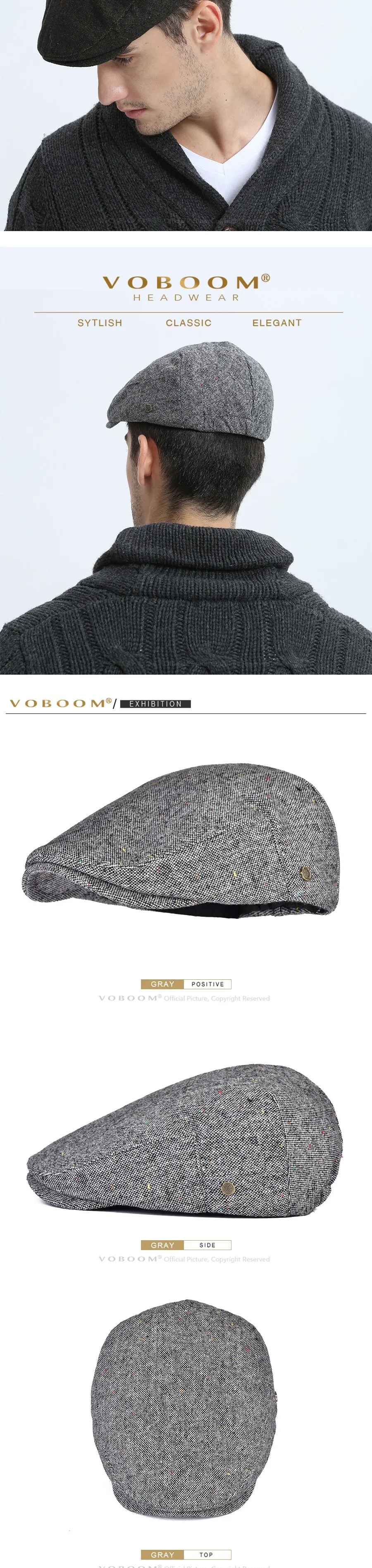 VOBOOM, зима-осень, Ретро стиль, Boina, сохраняет тепло, мужские береты, шапка, полушерстяная, твид, газетчик, плоская, плюща, таксистка, шапка 184