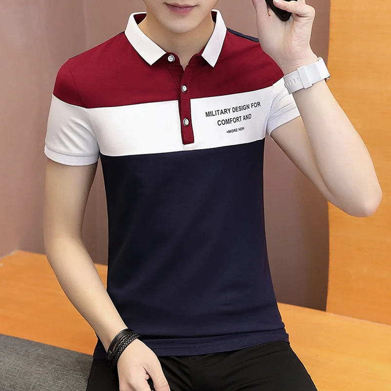 Мужской рубашки поло Для мужчин большой Размеры s Plus Марка Лето Топ лоскутное