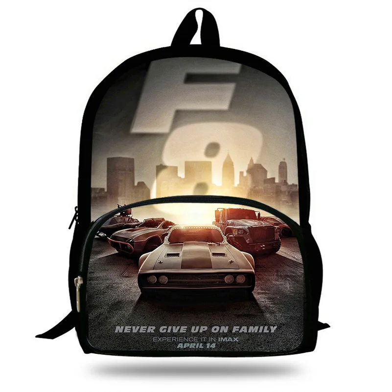 Сумки через плечо с принтом Fast Furious 7 &amp 8 женские рюкзаки для ноутбука детские