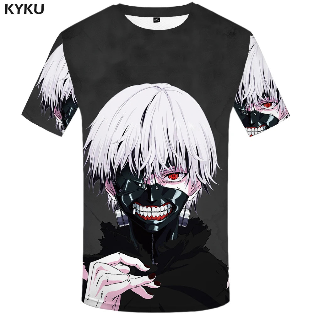 Бренд KYKU футболки Tokyo Ghoul 3d футболка аниме Мужская забавная одежда 2018 японская