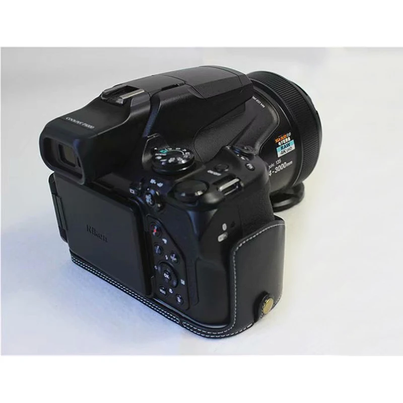 Профессиональный чехол из натуральной кожи для камеры Nikon P1000 | Электроника